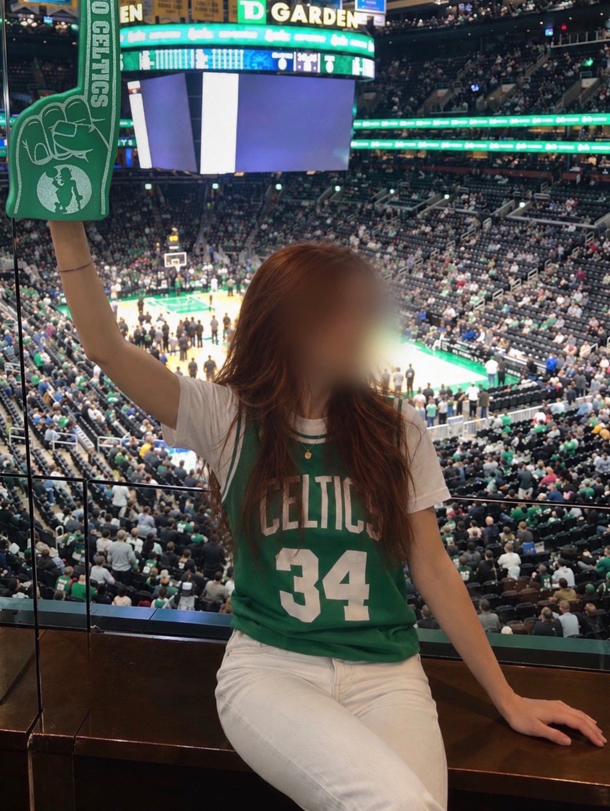 Blair at a Celtics game